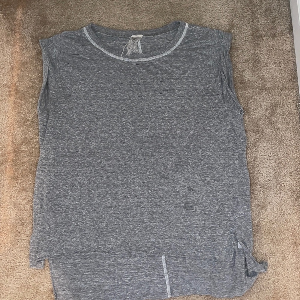 Free People Sleeveless Distressed Top